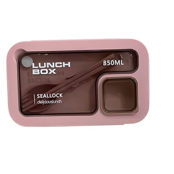 850ML 2-part compact plastic lunch box, durable and handy food storage container, perfect for meals, snacks, and portioned storage.